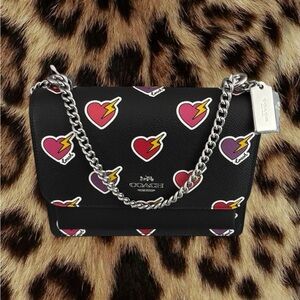 SOLD — NWT Coach Klare Crossbody Bag With Heart Bolt Print